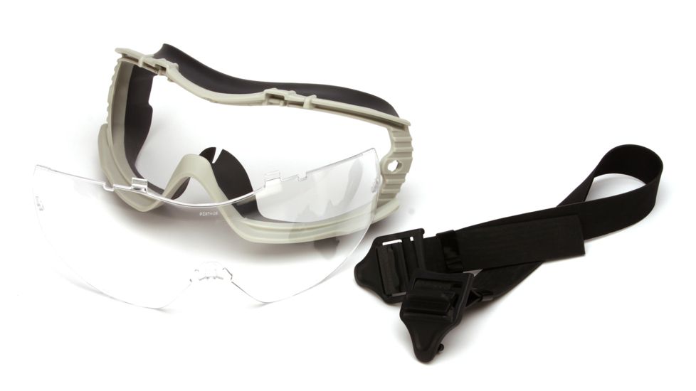 Capstone Gray Frame Goggles, Clear Lens