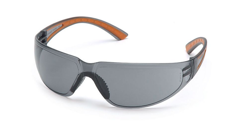 Pyramex Cortez Safety Glasses - Gray Lens, Orange Temples Frame SO3620S