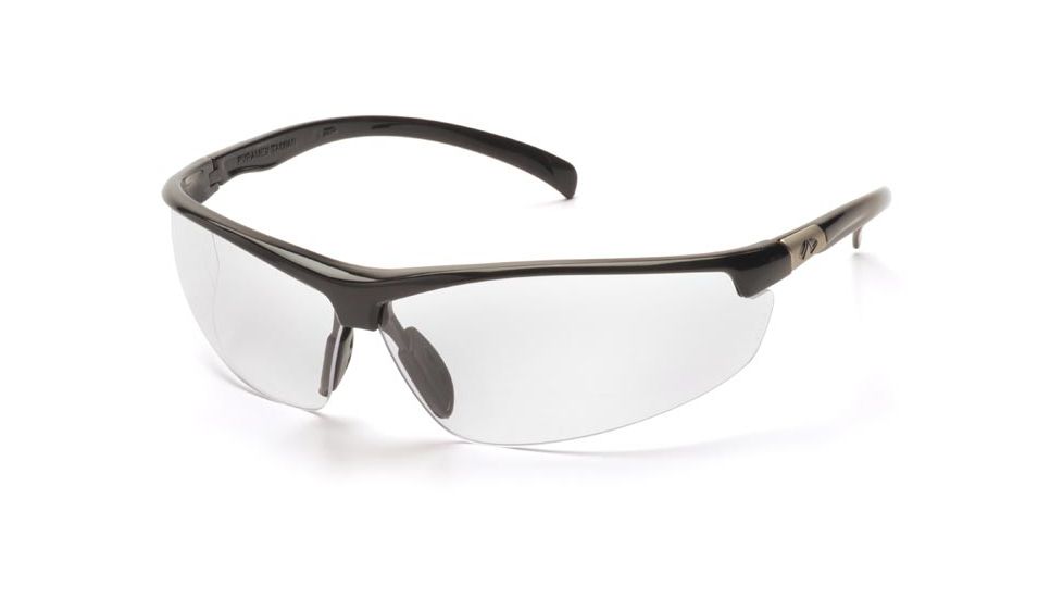 Pyramex Forum Safety Glasses - Black Frame, Clear Lens