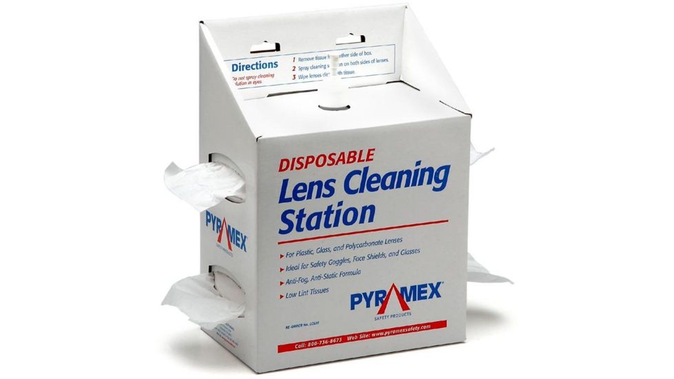 Pyramex Lens Cleaning Station w/ 16 oz Cleaning Solution / 1200 tissues LCS20