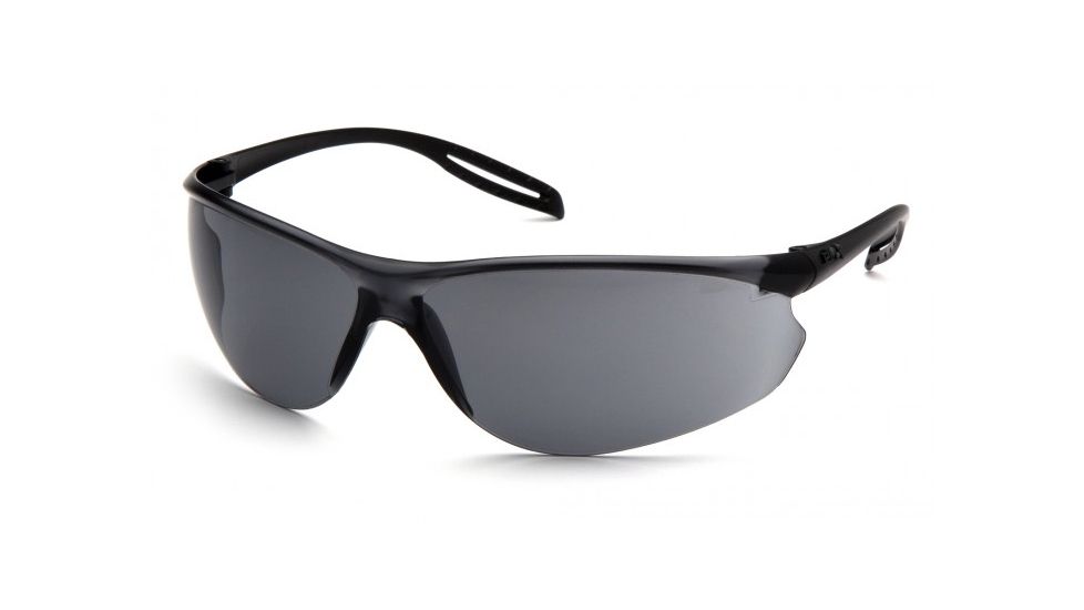 Pyramex Neshoba Safety Glasses w/Gray Lens, Black S9720S