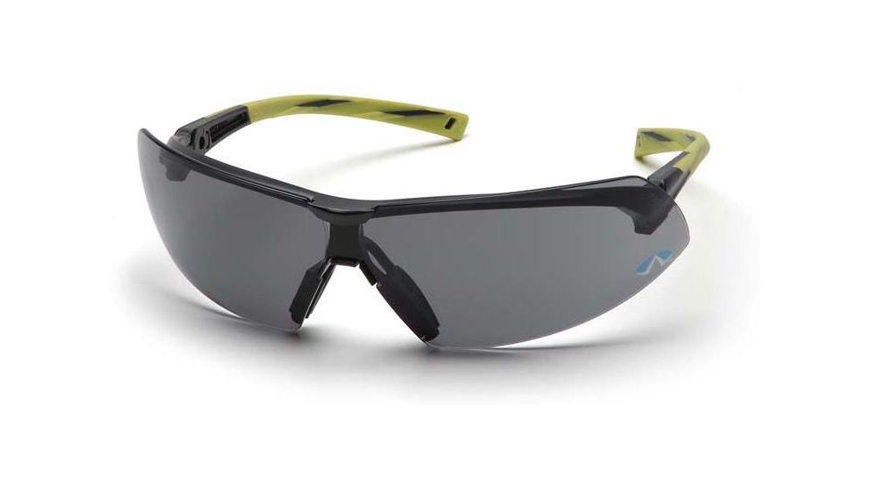 Pyramex Onix Safety Glasses - Gray Lens, Hi Vis Green Frame SGR4920S