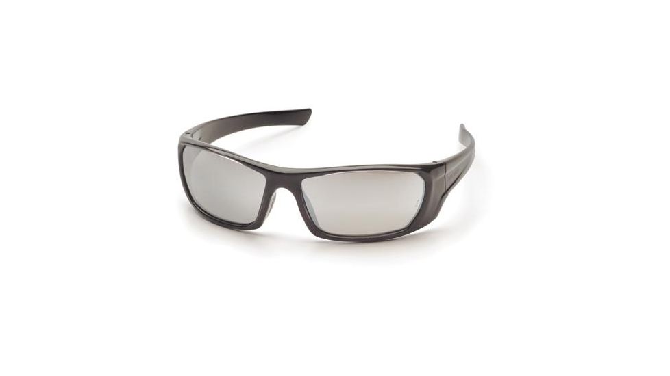 Pyramex Outlander Safety Glasses, Black Frame/Silver Mirror Lens SB8070D