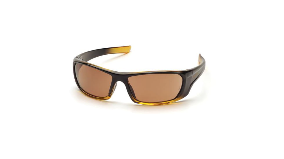 Pyramex Outlander Safety Glasses, Black-Gold Frame/Sandstone Bronze Lens SBG8018D