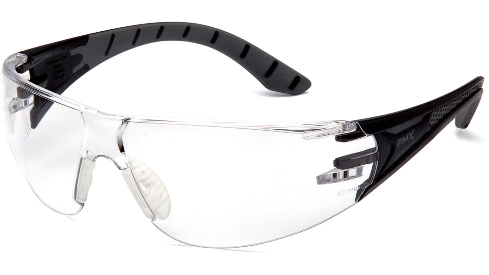 Pyramex Endeavor Shooting Glasses Clear Lens, Black/Gray, PYSBG9610ST