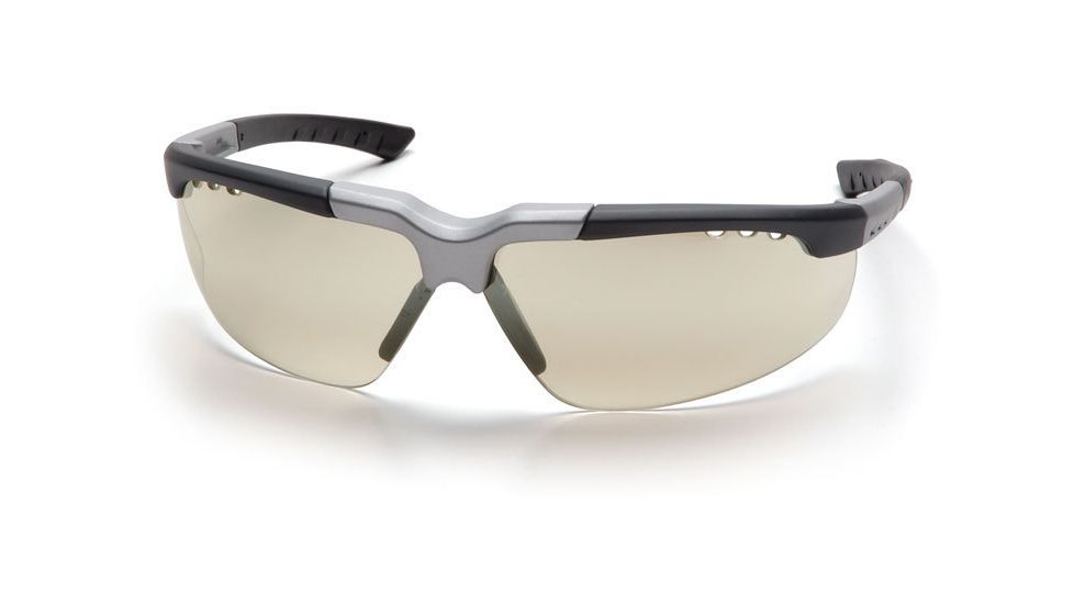 Pyramex Reatta Safety Glasses - Indoor/Outdoor Mirror Lens, Black-Silver Frame SBS4880D