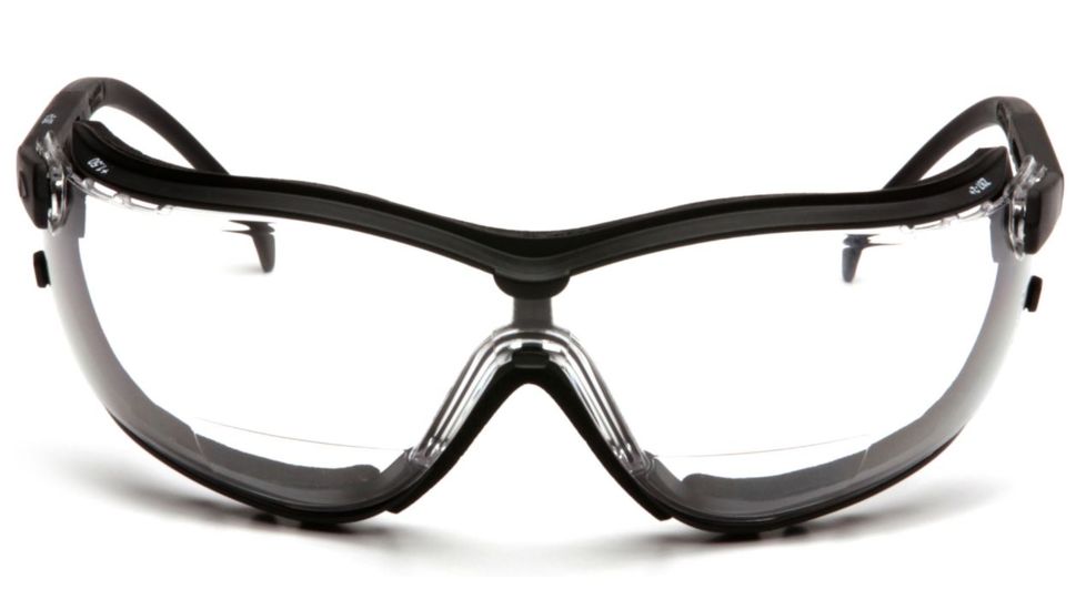 Pyramex V2G Reader Safety Goggles,Clear Anti-Fog + 2.5 lens, Black Frames GB1810STR25
