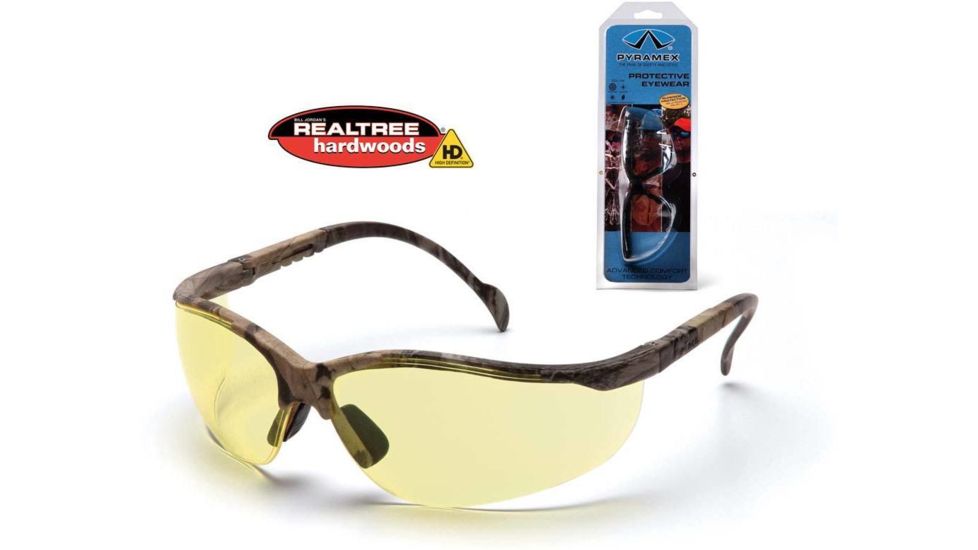 Pyramex Venture II Safety Eyewear - Amber Lens, Real Tree HW Frame SH1830S6