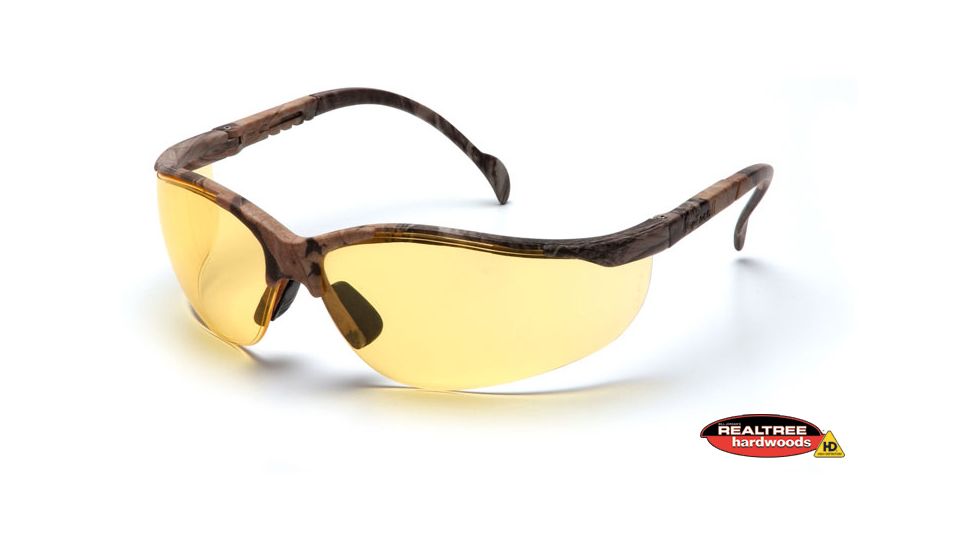Pyramex Venture II Safety Glasses - Amber Lens, Real Tree HW Frame SH1830S