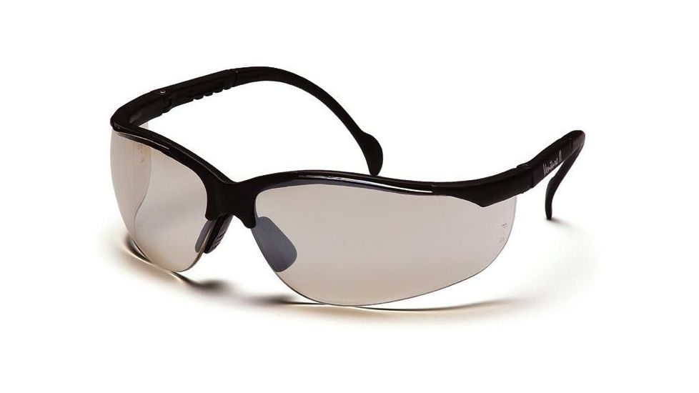 Pyramex Venture II Safety Glasses - Indoor/Outdoor Mirror Lens, Black Frame SB1880S