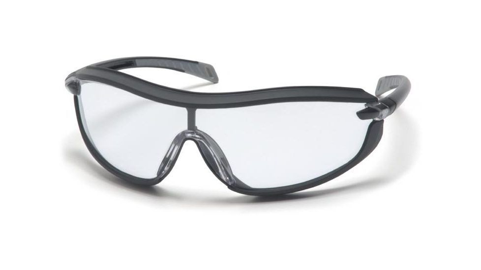 Pyramex XS3 Safety Glasses - Clear Anti-Fog Lens, Black Frame SB4610ST