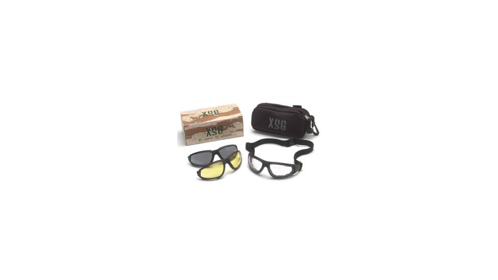 Pyramex XSG Black Frame Clear Ballistic Gray Ballistic and Amber Ballistic Lens GB4010KIT