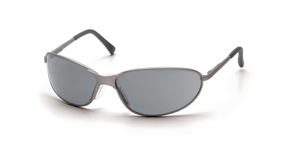 Pyramex Zone II Metal Safety Eyewear - Gray Lens, Gun Metal Frame SGM3320E, Single Pack