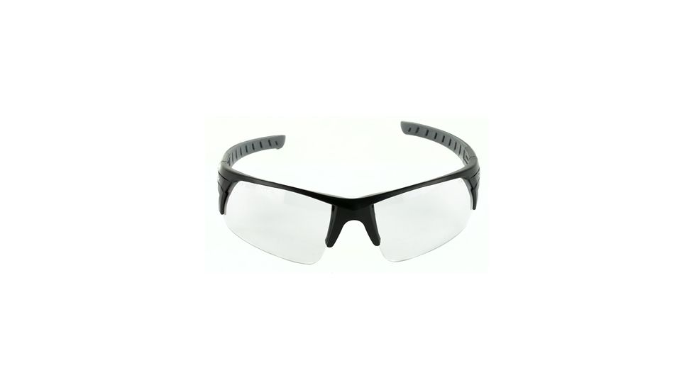 Radians Ballistic Rated Enhanced Clarity Lens Blast FX Glasses w/ Dual Molded Temple Arms, Black, Gray/Clear, RADBL0110CS