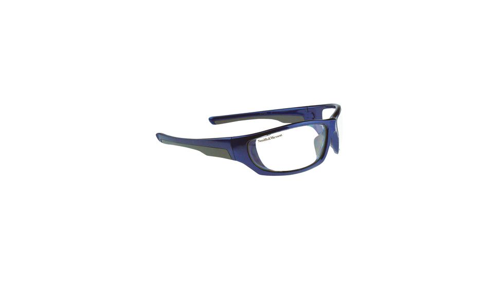 Radians S&amp;W SW101 Performance Eyewear Clear Lens Blue Metallic Frame