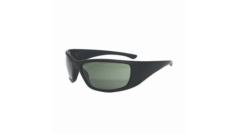 Radians VG75PBX Vengeance Shooting Glasses Black Soft Touch Frame Green Polarize
