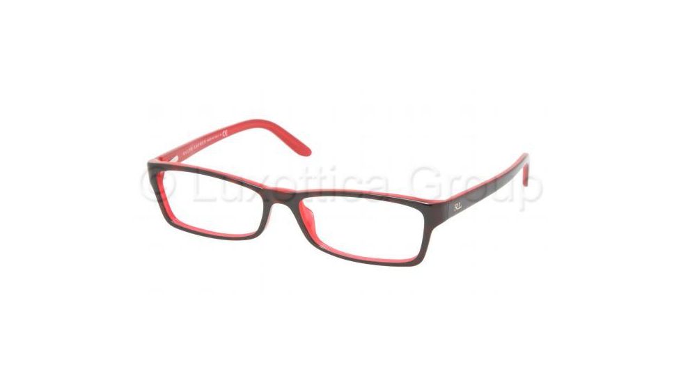 Ralph Lauren RL6049 Progressive Eyeglasses Top Havana/Red Frame / 51 mm Prescription Lenses, 5255-5115