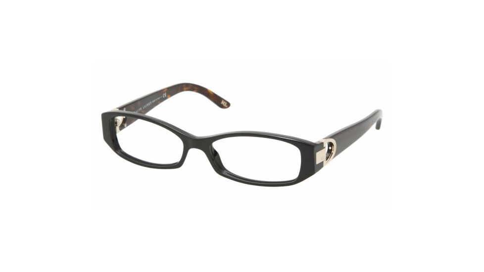 Ralph Lauren RL 6050 Eyeglasses, Black Frame w/Non Rx 54 mm Diameter Lenses, 5001 5415