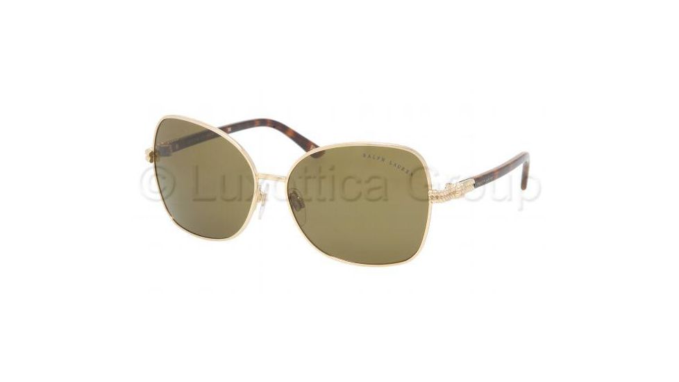 Ralph Lauren RL 7028 Sunglasses, Gold Frame / Brown Lenses, 912973 5814