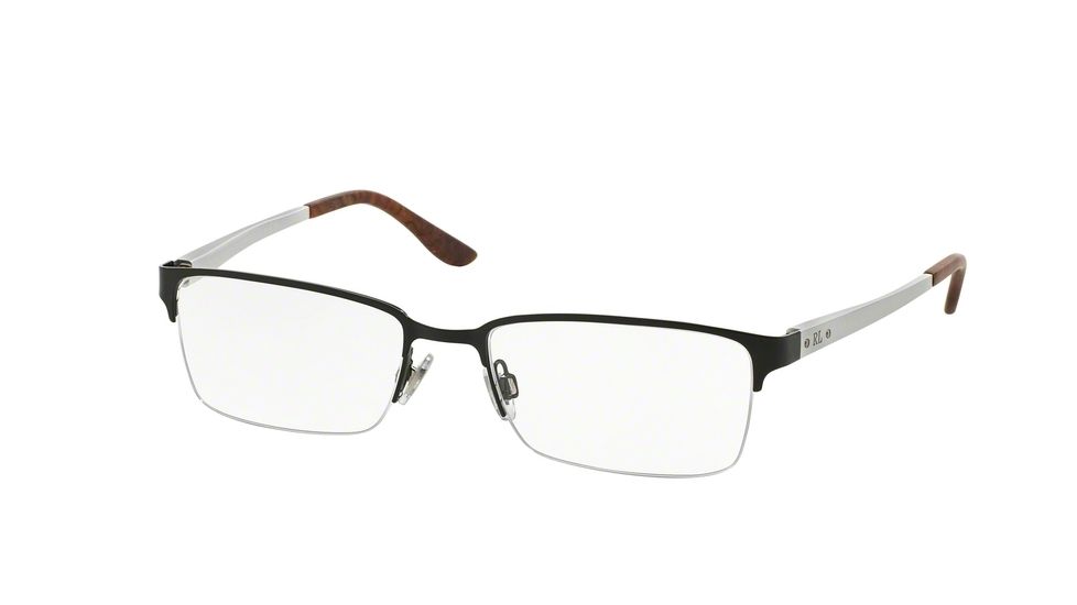 Ralph Lauren RL5089 Single Vision Prescription Eyeglasses 9281-54 - Semi Shiny Black Frame