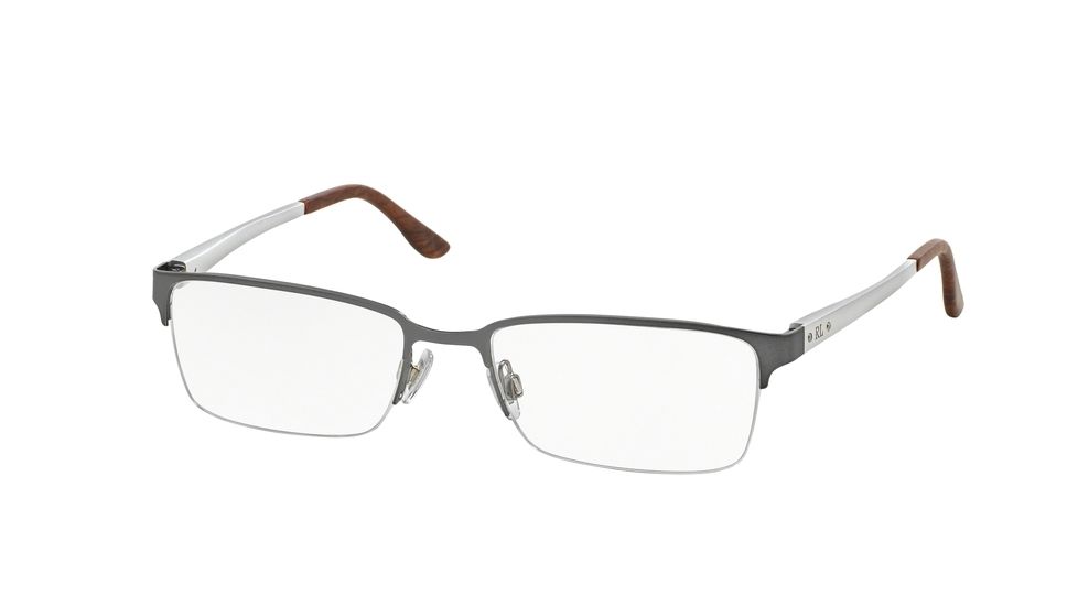 Ralph Lauren RL5089 Single Vision Prescription Eyeglasses 9282-54 - Semi Shiny Gunmetal Frame