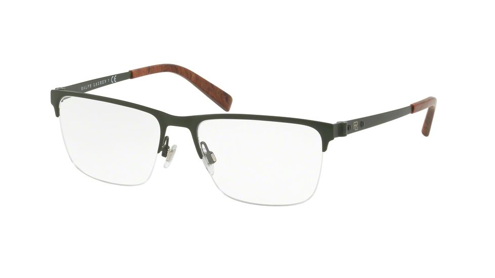 Ralph Lauren RL5097 Single Vision Prescription Eyeglasses 9005-53 - Matte Olive Green Frame