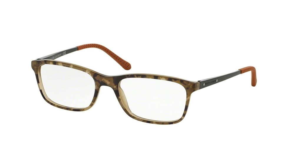 Ralph Lauren RL6134 Single Vision Prescription Eyeglasses 5427-53 - Top Camuflage On Olive Frame