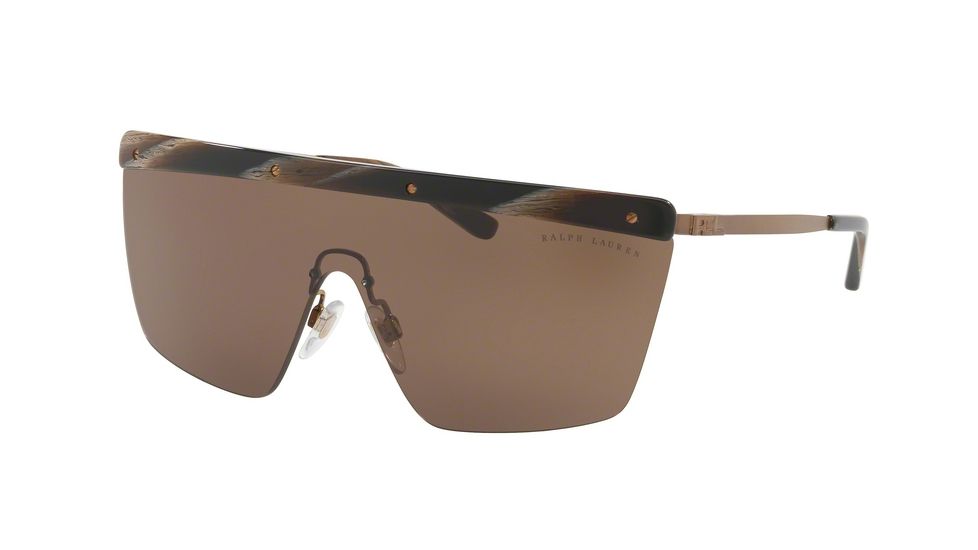 Ralph Lauren RL7056 Sunglasses 933173-40 - Matte Bronze Frame, Brown Lenses