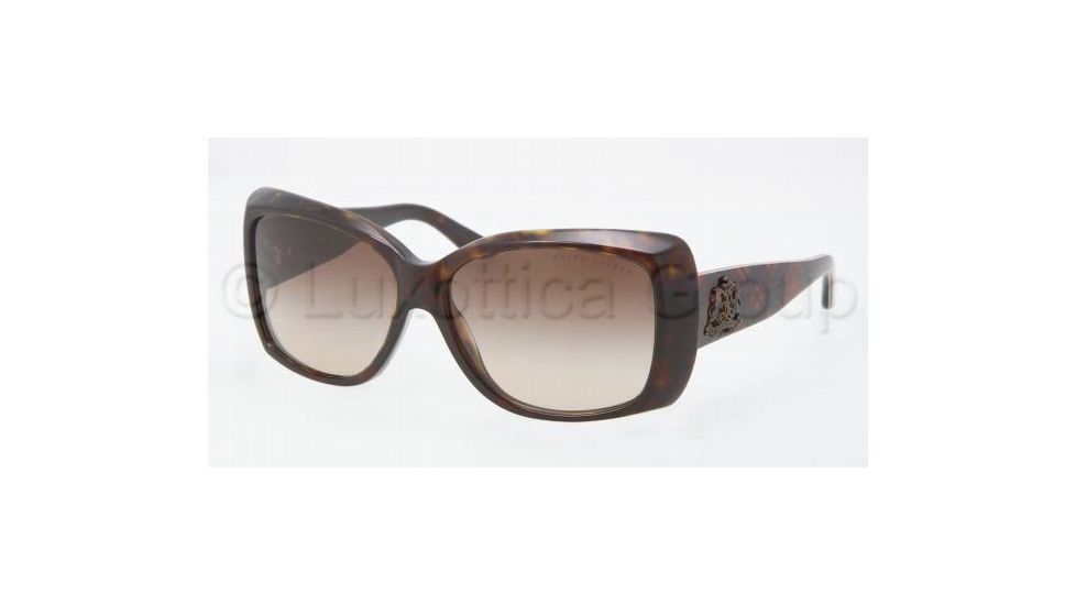 Ralph Lauren RL8080 Sunglasses 500313-5714 - Dark Havana Frame, Brown Gradient Lenses