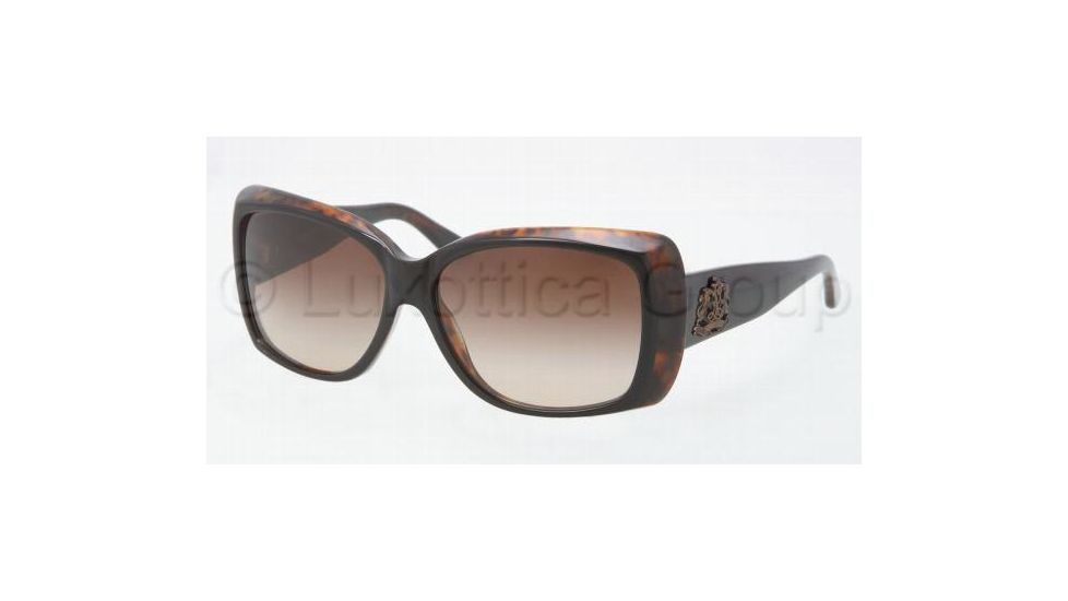 Ralph Lauren RL8080 Sunglasses 526013-5714 - Top Black / Havana Frame, Brown Gradient Lenses