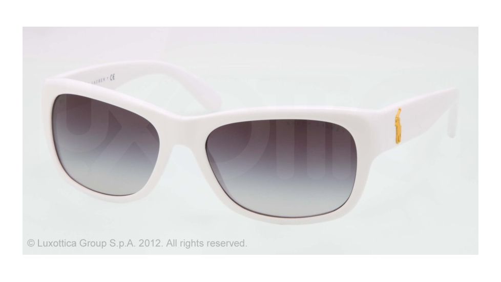 Ralph Lauren RL8106 Single Vision Prescription Sunglasses RL8106-52298G-56 - Lens Diameter 56 mm, Lens Diameter 56 mm, Frame Color White