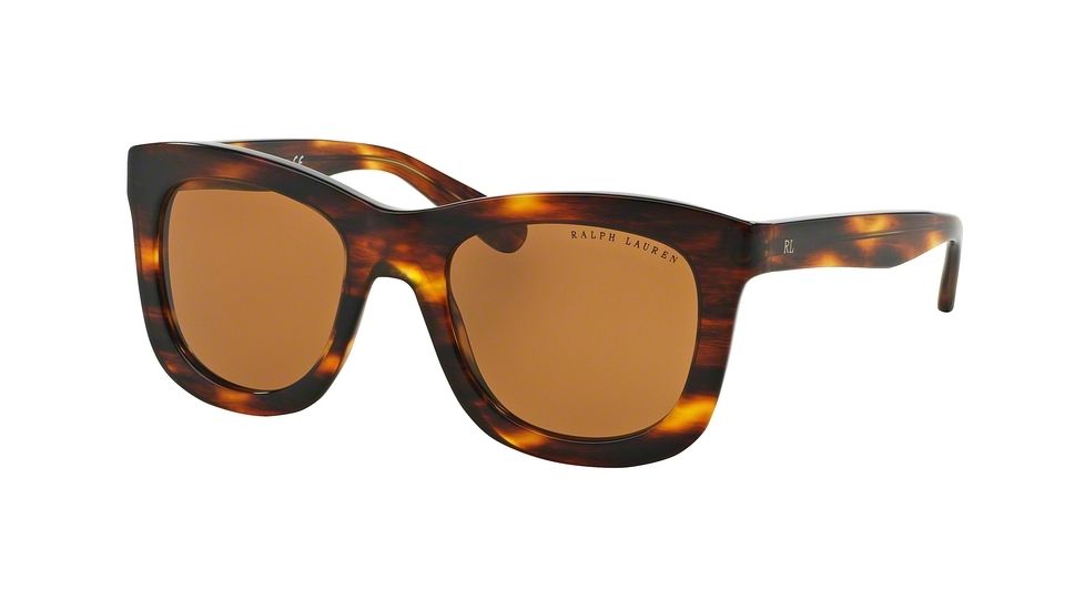 Ralph Lauren RL8137 Progressive Prescription Sunglasses RL8137-500773-51 - Lens Diameter 51 mm, Frame Color Stripped Havana