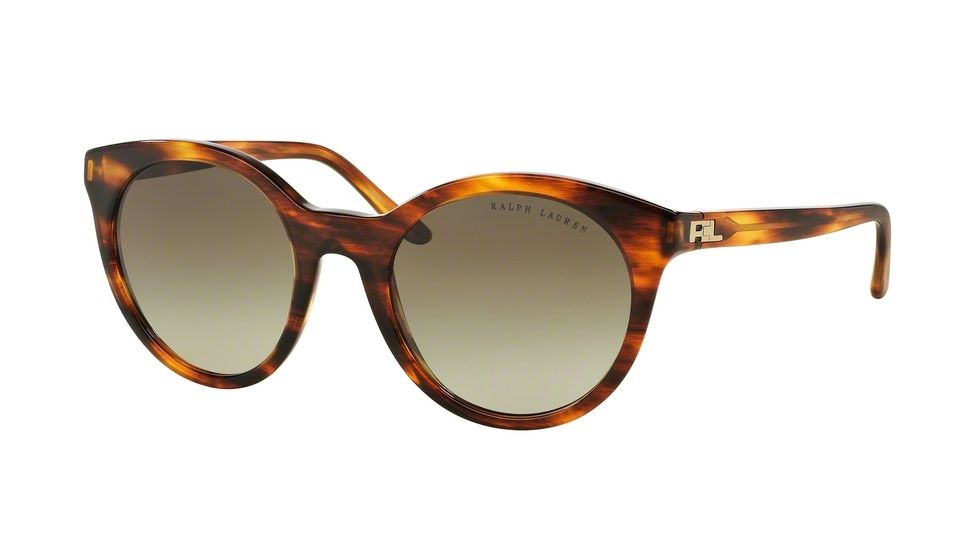 Ralph Lauren RL8138 Single Vision Prescription Sunglasses RL8138-50078E-54 - Lens Diameter 54 mm, Frame Color Striped Havana