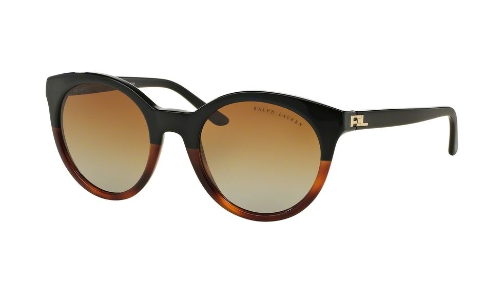 Ralph Lauren RL8138 Single Vision Prescription Sunglasses RL8138-5581T5-54 - Lens Diameter 54 mm, Frame Color Black Gradient Havana
