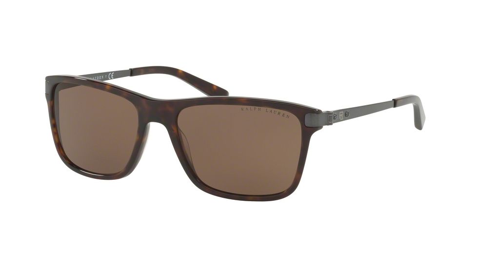 Ralph Lauren RL8155 Single Vision Prescription Sunglasses RL8155-500373-57 - Lens Diameter 57 mm, Frame Color Dark Havana