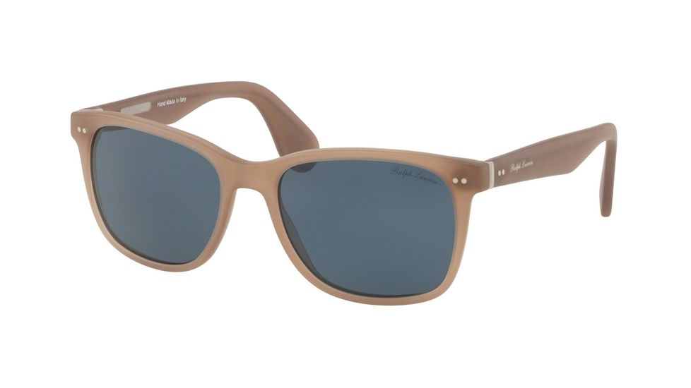 Ralph Lauren RL8162P Sunglasses 5338R5-56 - Sandblast Opal Beige Frame, Dark Grey Lenses