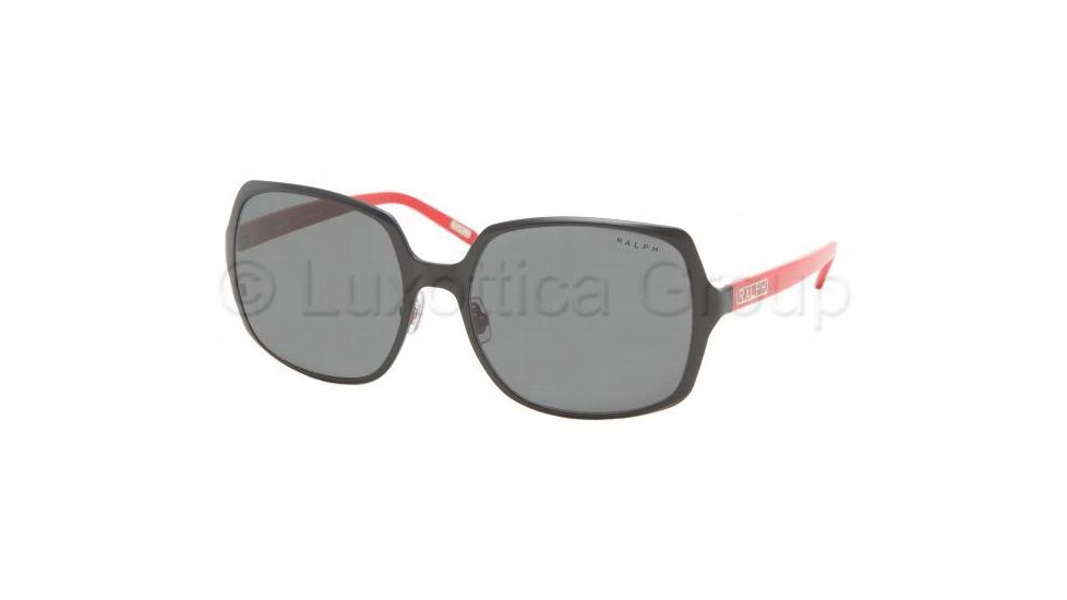 Ralph RA 4027 Sunglasses Styles -  Black/Red Frame / Gray Lenses, 197-87-5617
