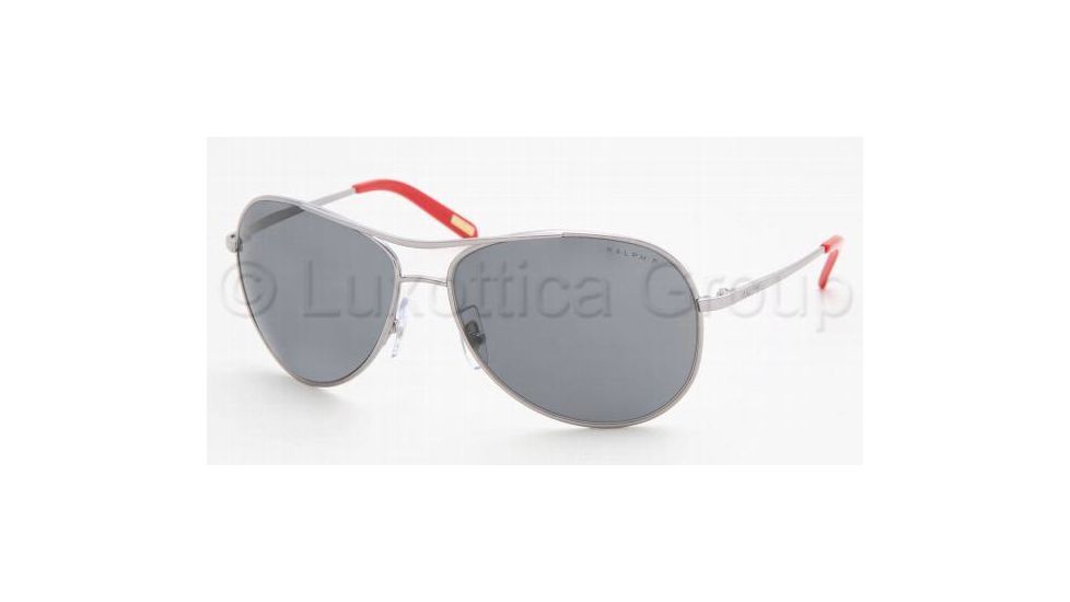 Ralph RA 4043 Sunglasses Styles Gunmetal/Grey Horn Frame / Polarized Gray Lenses, 103-81-6014