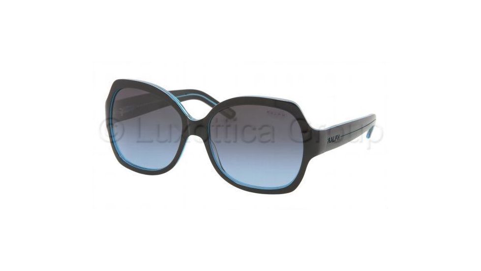 Ralph RA5108 SV Prescription Sunglasses, Black/Blue Frame / 58 mm Prescription Lenses, 867 17 5816