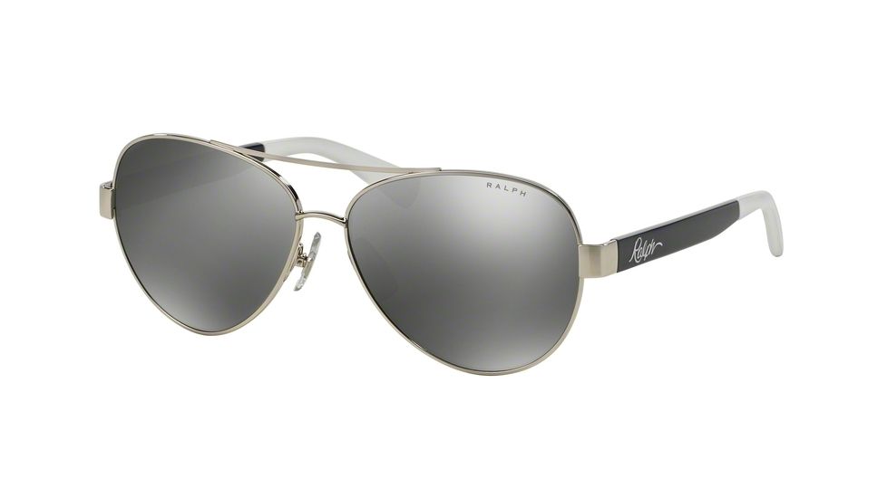 Ralph RA4114 Sunglasses 30906G-58 - Silver/Navy Frame, Silver Mirror Lenses