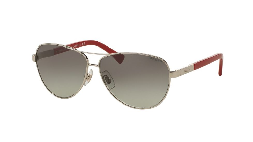 Ralph RA4116 Single Vision Prescription Sunglasses RA4116-314011-60 - Lens Diameter 60 mm, Frame Color Silver/Red
