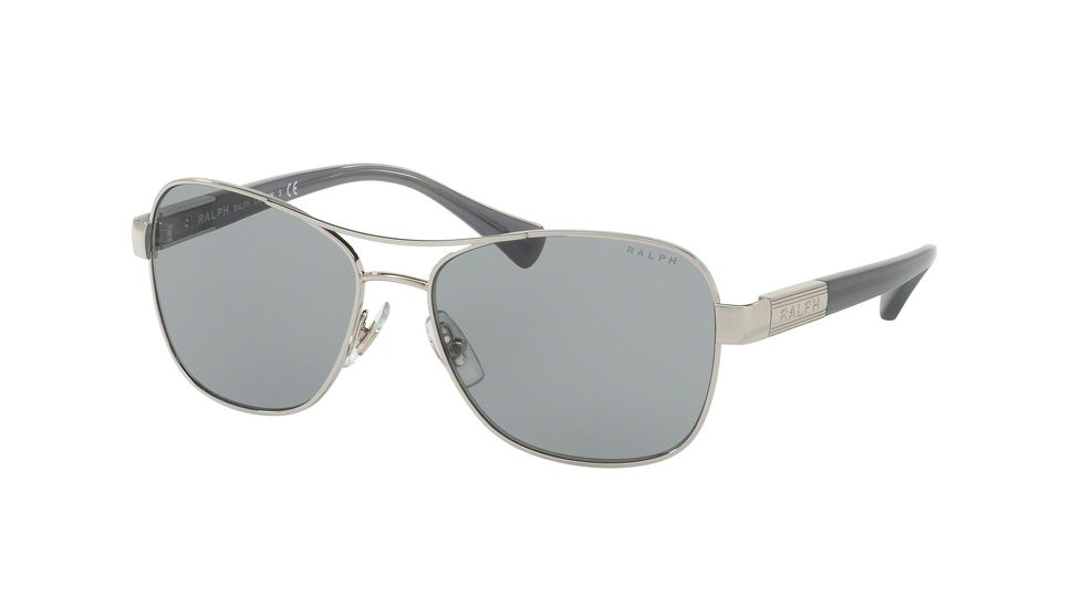Ralph RA4119 Progressive Prescription Sunglasses RA4119-32101-57 - Lens Diameter 57 mm, Frame Color Silver/ Blue Horn