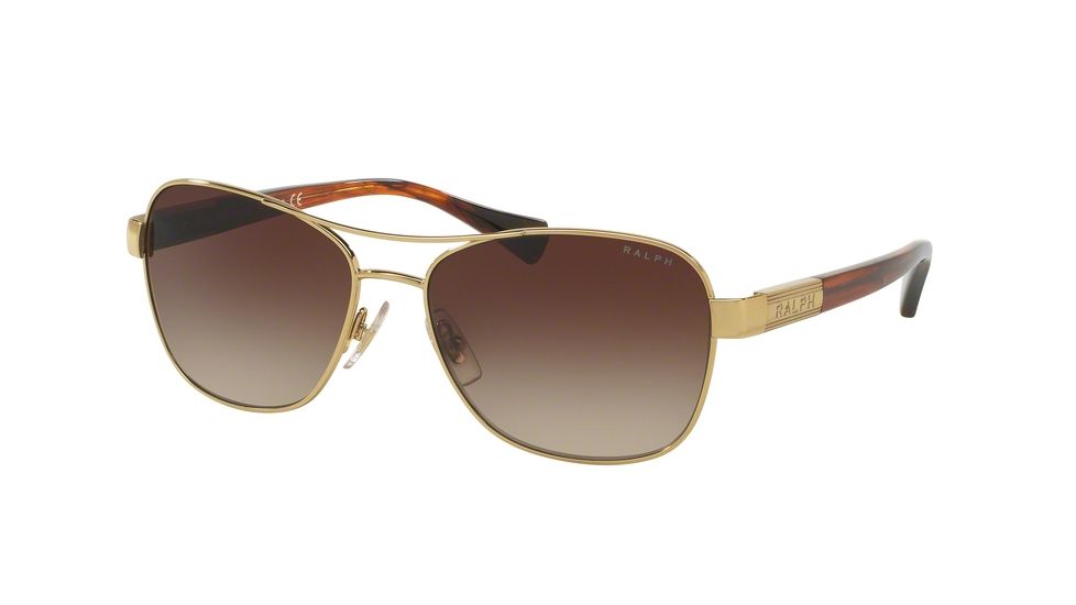 Ralph RA4119 Progressive Prescription Sunglasses RA4119-321113-57 - Lens Diameter 57 mm, Frame Color Gold/ Striated Brown
