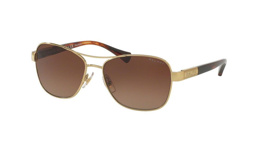 Ralph RA4119 Progressive Prescription Sunglasses RA4119-3211T5-57 - Lens Diameter 57 mm, Frame Color Gold/ Striated Brown