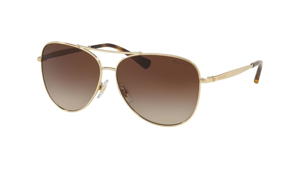 Ralph RA4125 Sunglasses 911613-59 - Light Gold Frame, Gradient Brown Lenses