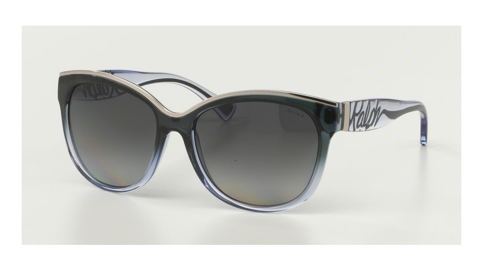 Ralph RA5178 RA5178 Progressive Prescription Sunglasses RA5178-1230T3-56 - Lens Diameter 56 mm, Frame Color Black Grey Gradient