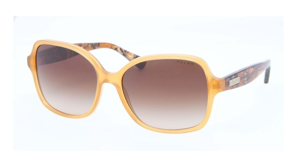 Ralph RA5186 Sunglasses 131913-57 - Orange/orange Tort Frame, Brown Gradient Lenses