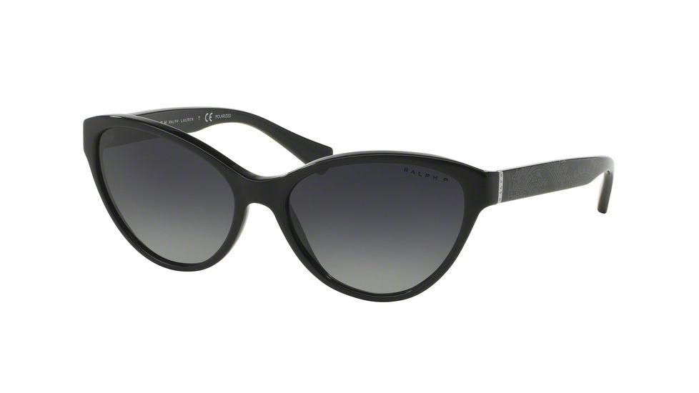 Ralph RA5195 Sunglasses 1423T3-57 - Black/black Bandana Frame, Grey Gradient Polarized Lenses