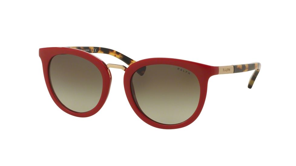 Ralph RA5207 Sunglasses 15058E-52 - Red/tokyo Tortoise Frame, Green Gradient Lenses