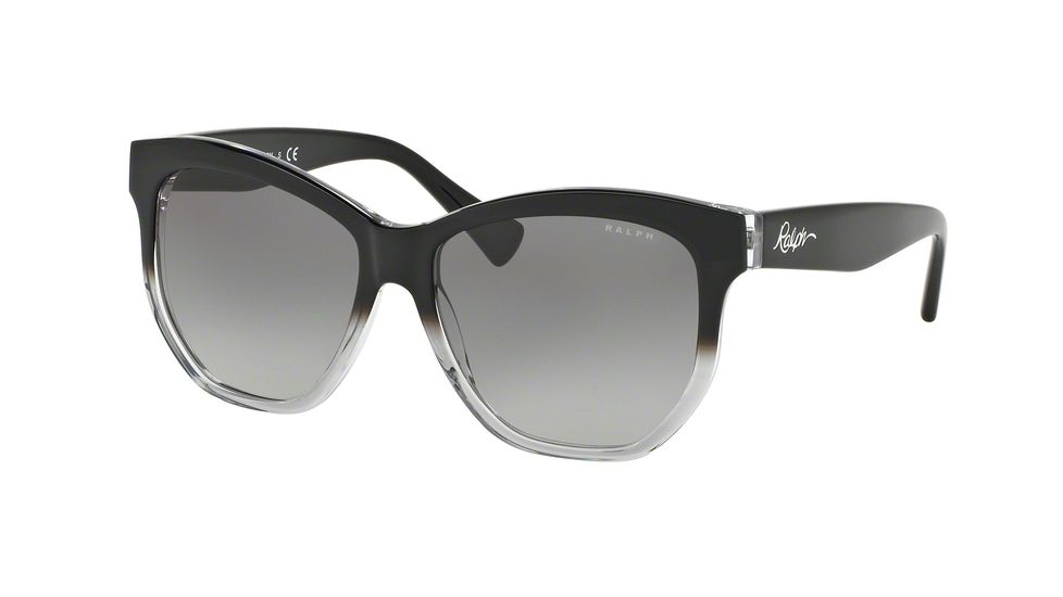 Ralph RA5219 Progressive Prescription Sunglasses RA5219-144811-56 - Lens Diameter 56 mm, Frame Color Black/black Gradient